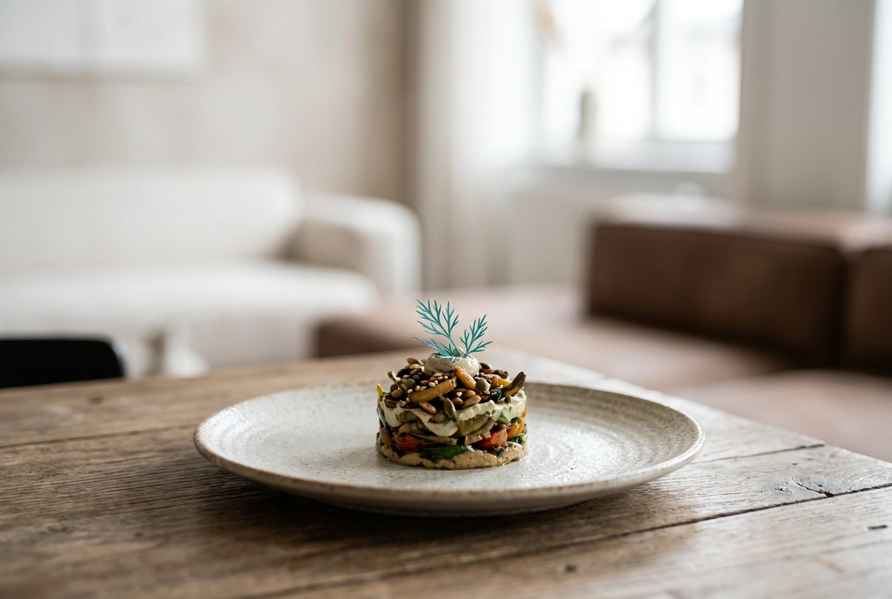Professional header image for list-based article: Veganes Catering für Unternehmen und Events: 7 Gründe für...