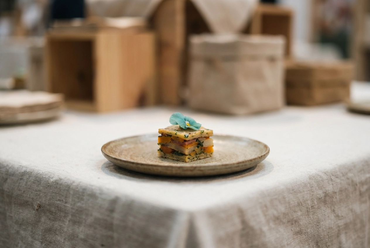 Professional header image for list-based article: Veganes Messecatering in Frankfurt: Was Aussteller und Ve...