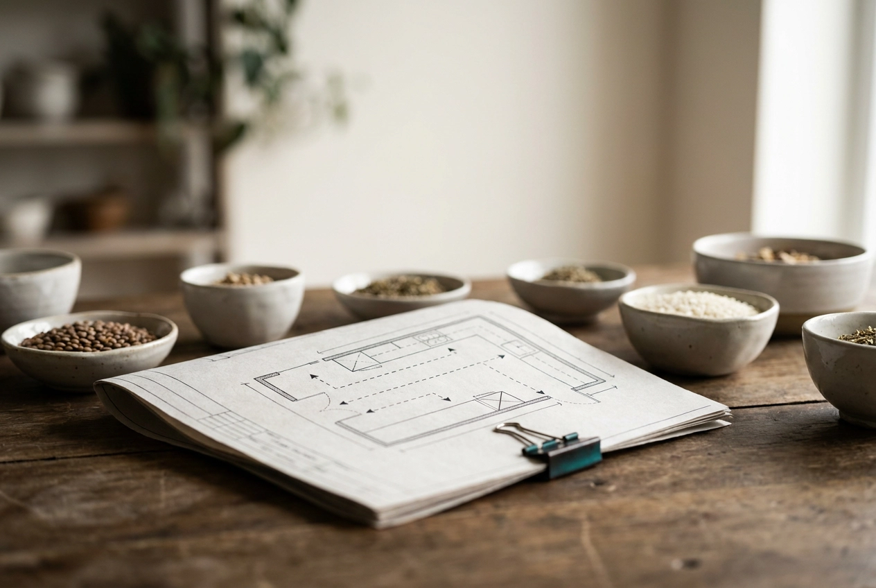 Professional header image for educational tutorial: Vegane Gastronomieberatung: Leistungsbild und Abgrenzung